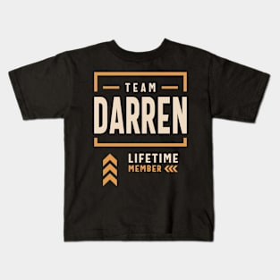 Team Darren Lifetime Member Funny Name Darren Kids T-Shirt